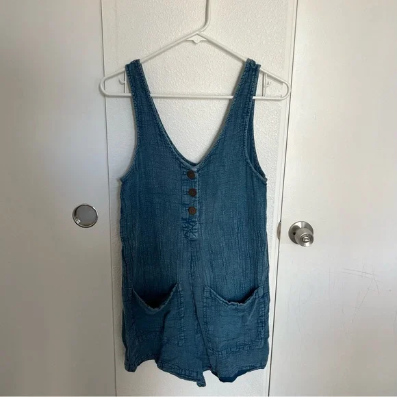 Rip Curl Blue Denim Jumpsuit - Picture 1 of 2